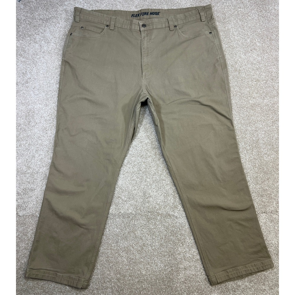 Duluth Trading Company Flexfire Hose Relaxed Fit Khaki Pants Mens 44x30